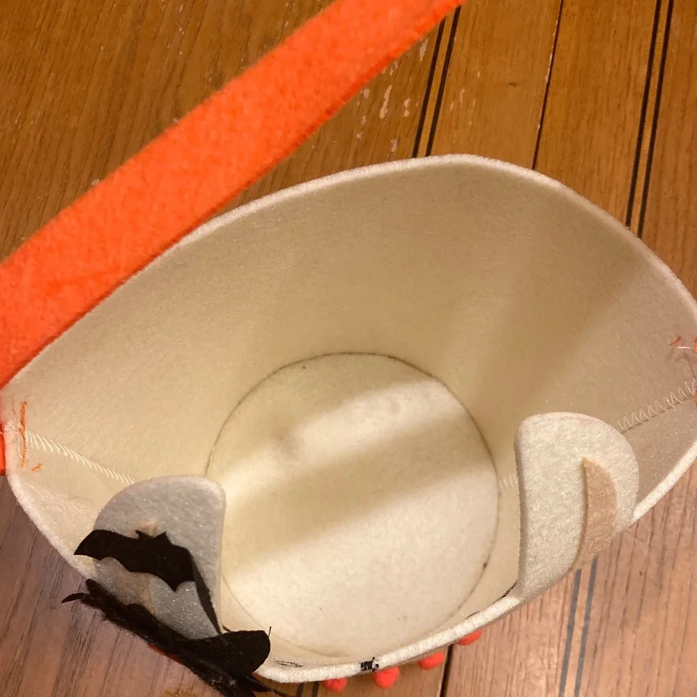 Cute Llama Halloween Basket with Orange Accents